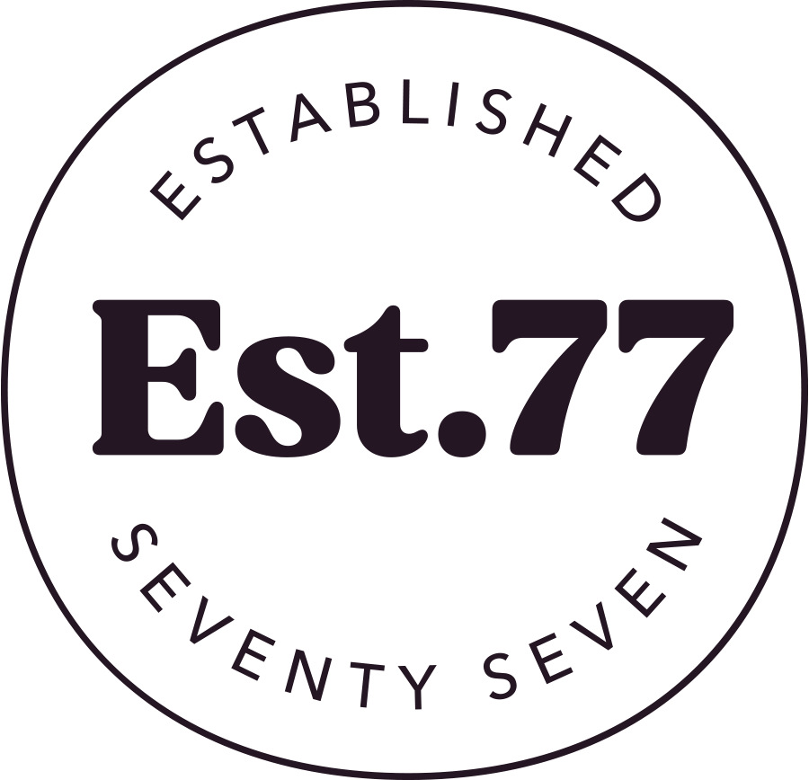 Established Seventy Seven company stamp
