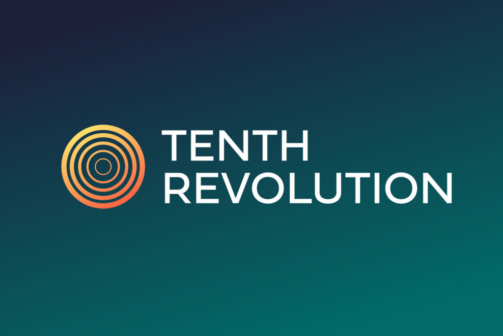 Tenth Revolution Group company logo on a dark gradient background